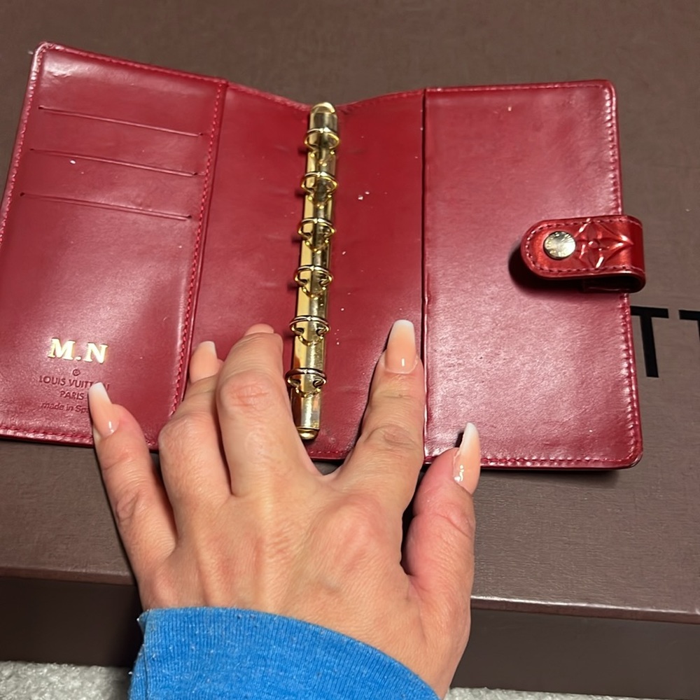 Louis Vuitton monogram Vernis red agenda/ passport/ CC. holders whit box - Picture 3 of 17